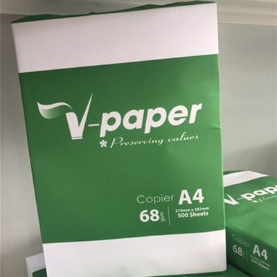 giấy v paper 68g a4 đóng gói màu xanh lá